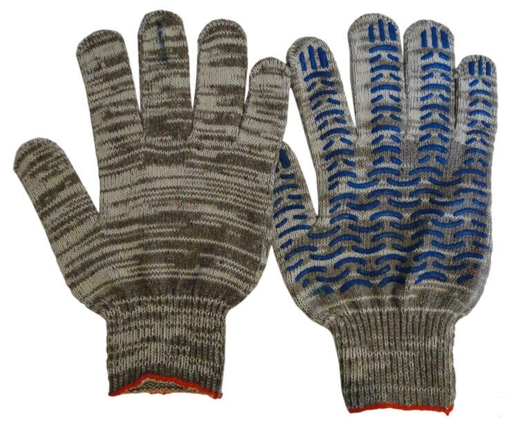 перчатки серые