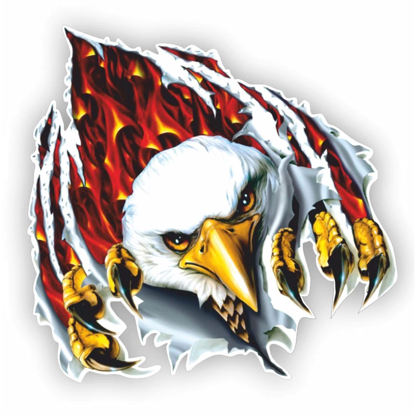 наклейка орел в огне