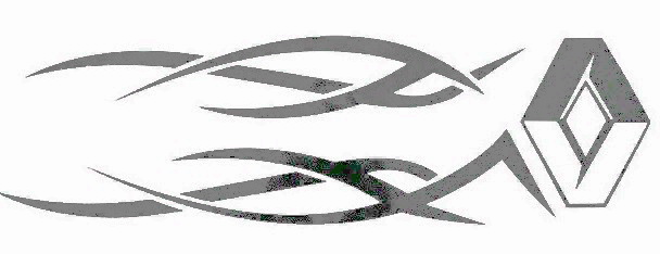 наклейка рено серебро