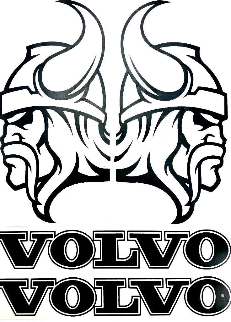 наклейка вольво черная
