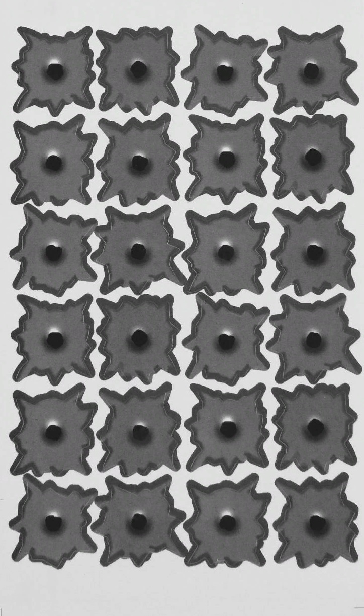 наклейка следы от пуль