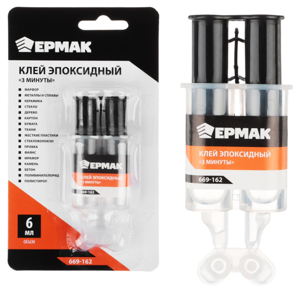 клей поксидный ермак шприц