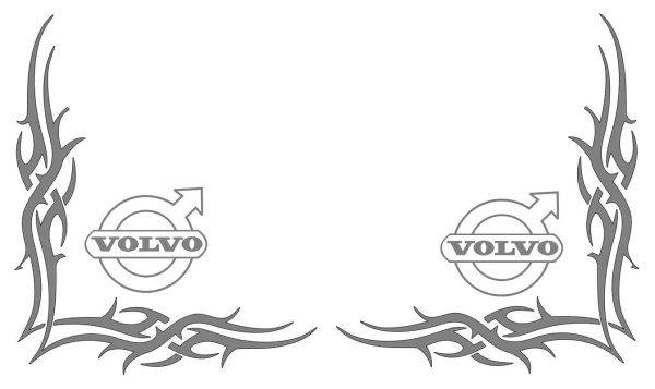 наклейка вольво серебро